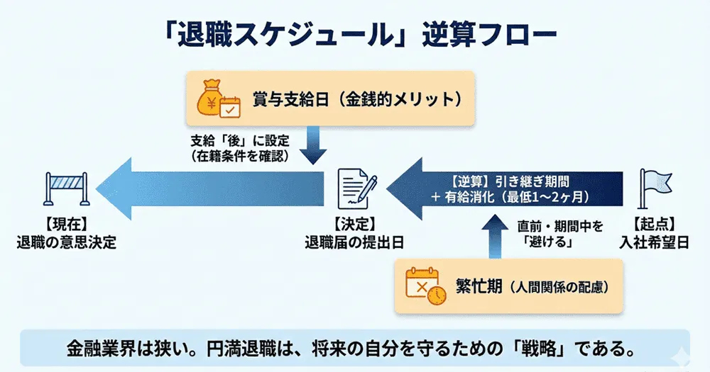 退職タイミングはボーナスと繁忙期で逆算する