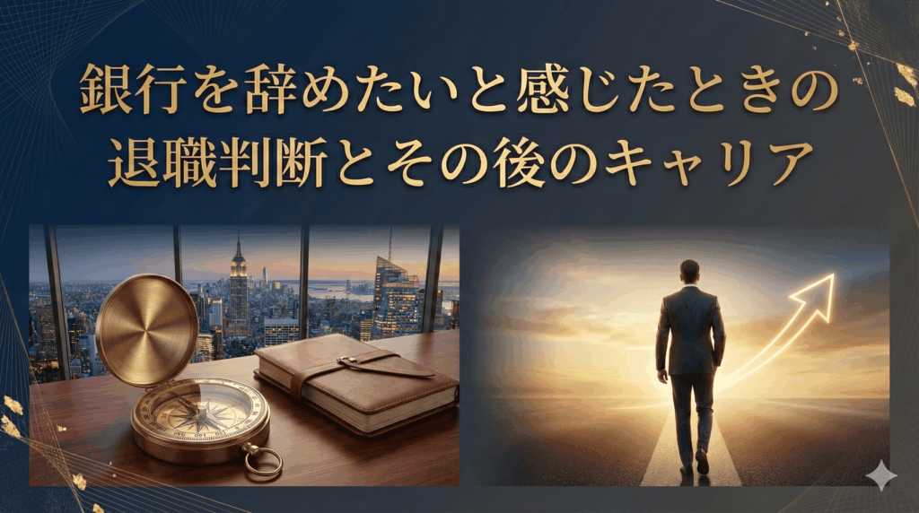 銀行を辞めたいと感じたときの退職判断とその後のキャリア
