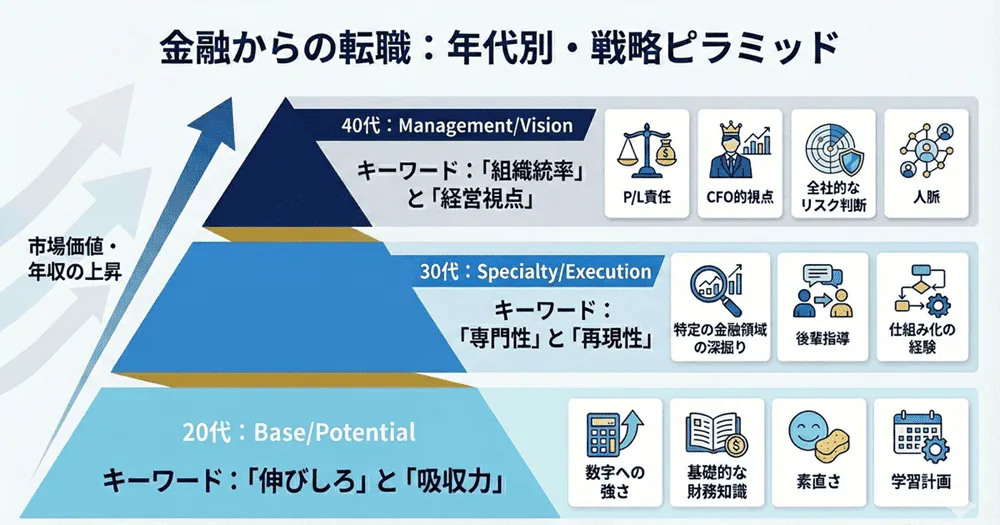 年代で変わる金融からの転職難易度と戦い方